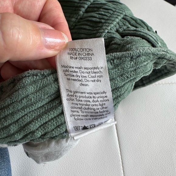 Pacsun Green Corduroy Embroidered Boyfriend Jeans Size 23 - Picture 9 of 14